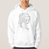 Wolf - One Line Drawing Hoodie (Voorkant)