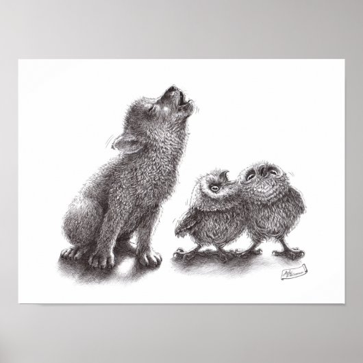 Wolf ontmoet Owls Poster (Voorkant)