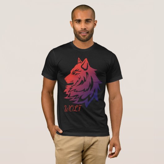 wolf ontwerp T-shirt (Voorkant volledig)