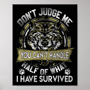 Wolf Oordeel Me Niet Je Kunt Het Niet Aan Poster
