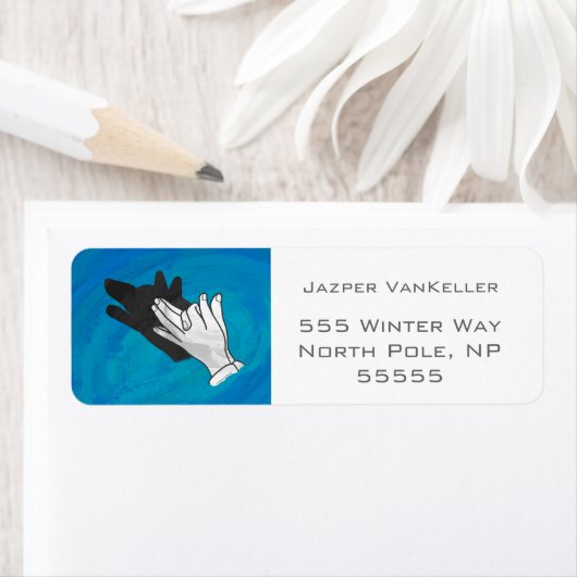 Wolf op blauw etiket (Insitu)