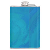 Wolf op blauw heupfles (Achterkant)