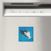 Wolf op blauw magneet (Insitu (Vaatwasser))