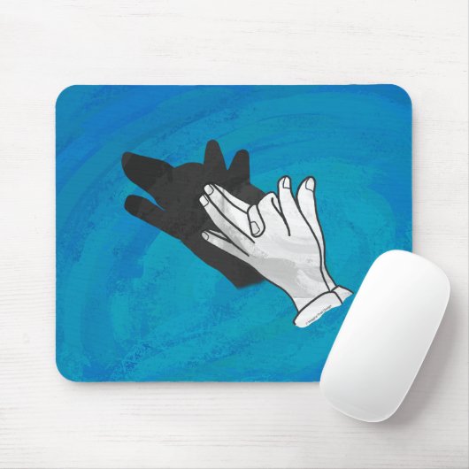 Wolf op blauw muismat (Met muis)