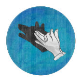 Wolf op blauw snijplank (Voorkant)