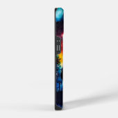 Wolf op de berg-volle maan *Personaliseer* iPhone Hoesje (Rechterkant)