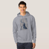 wolf op de maan hoodie (Voorkant volledig)