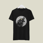 wolf op de maan t-shirt