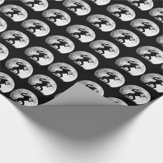 Wolf op de volle maan - Cool Halloween Cadeaupapier (Hoek)