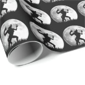 Wolf op de volle maan - Cool Halloween Cadeaupapier (Rol Hoek)