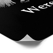 Wolf op de volle maan - Cool Halloween Poster (Hoek)