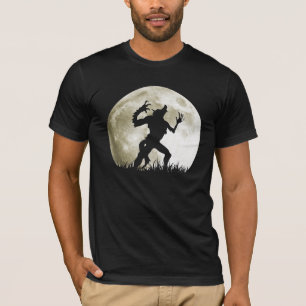 Wolf op de volle maan - Cool Halloween T-shirt