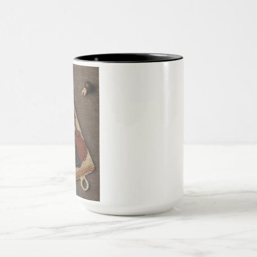 Wolf op een viool kralen mok (Midden)