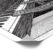 Wolf op Keys Poster (Hoek)