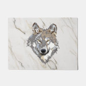 Wolf op Marble Deurmat (Voorkant)