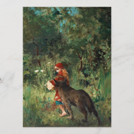 Wolf op pad met rood