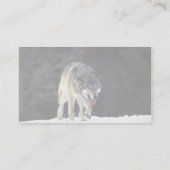 Wolf op sneeuwhorizon visitekaartje (Achterkant)