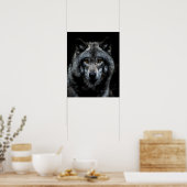 Wolf Oranje Eyes Wild Animal Natuur Poster (Keuken)