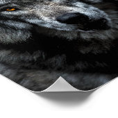 Wolf Oranje Ogen Wilde Dier Natuur Poster (Hoek)