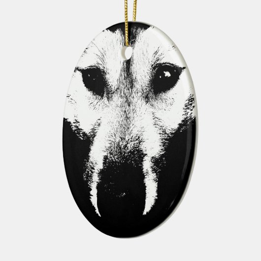 Wolf Ornament gepersonaliseerde Wolf Pup Decoratio (Links)
