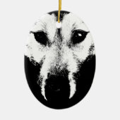 Wolf Ornament gepersonaliseerde Wolf Pup Decoratio (Voorkant)