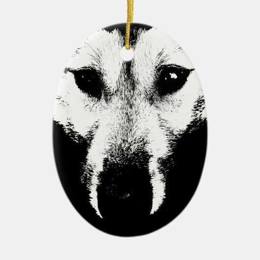 Wolf Ornament gepersonaliseerde Wolf Pup Decoratio (Voorkant)