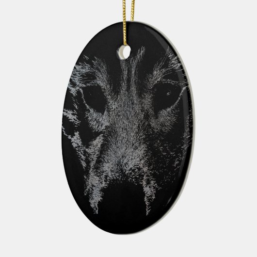 Wolf Ornament gepersonaliseerde Wolf Pup Decoratio (Links)