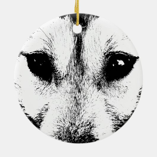 Wolf Ornament Wolf Dog Keepomwille Dog Gifts (Achterkant)