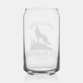Wolf Outdoors Camp Gepersonaliseerde Familie Cabin Blikvorm Glas (Achterkant)