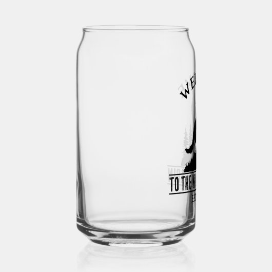 Wolf Outdoors Camp Gepersonaliseerde Familie Cabin Blikvorm Glas (Rechts)