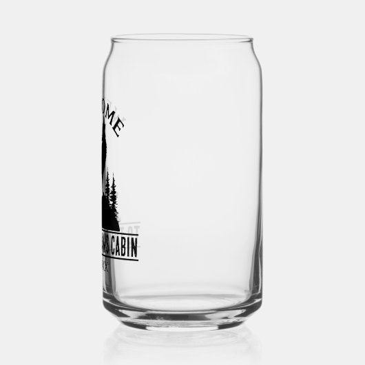 Wolf Outdoors Camp Gepersonaliseerde Familie Cabin Blikvorm Glas (Links)