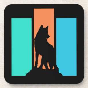 Wolf Outdoors Natuur Silhouet Bier Onderzetter