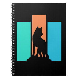 Wolf Outdoors Natuur Silhouet Notitieboek