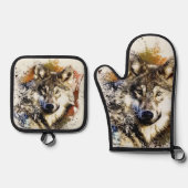 Wolf Ovenwant & Pannenlap Set (Voorkant)