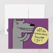 Wolf (paars) briefkaart (Voorkant / Achterkant)