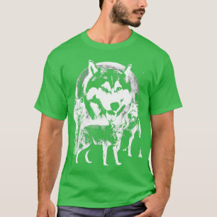 Wolf Pack 90s y2k Epic Moon Zwart T-shirt
