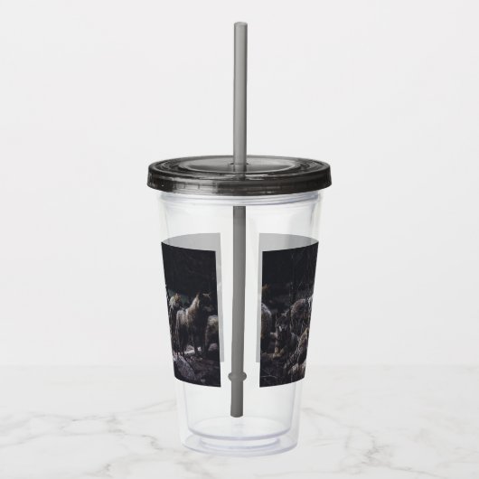 Wolf Pack Acryl Drinkbeker (Rechts)