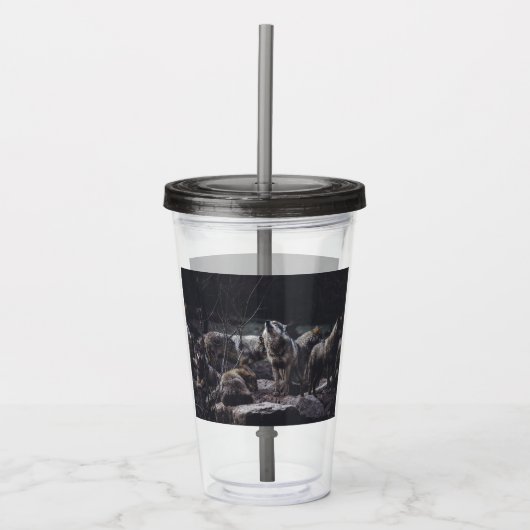 Wolf Pack Acryl Drinkbeker (Voorkant)