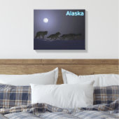 Wolf Pack - Alaska Canvas Afdruk (Insitu (Slaapkamer))