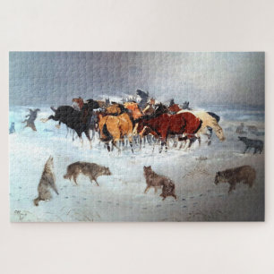 Wolf Pack Attacking Horses C Russell Legpuzzel