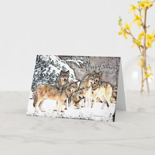 Wolf Pack-BD Kaart (Gele Bloem)