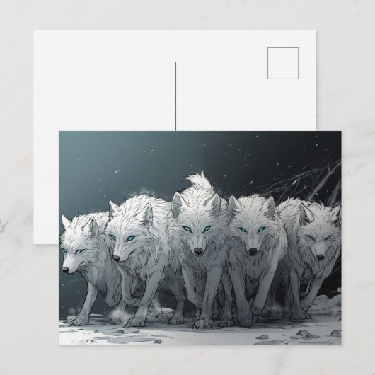 Wolf Pack Briefkaart (Voorkant / Achterkant)