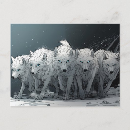 Wolf Pack Briefkaart (Voorkant)