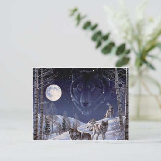 Wolf Pack Briefkaart (Staand voorkant)