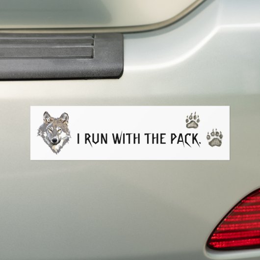 WOLF PACK BUMPERSTICKER (Op auto)