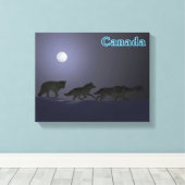 Wolf Pack Canvas Afdruk (Insitu (Houten vloer))