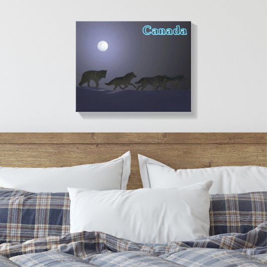 Wolf Pack Canvas Afdruk (Insitu (Slaapkamer))