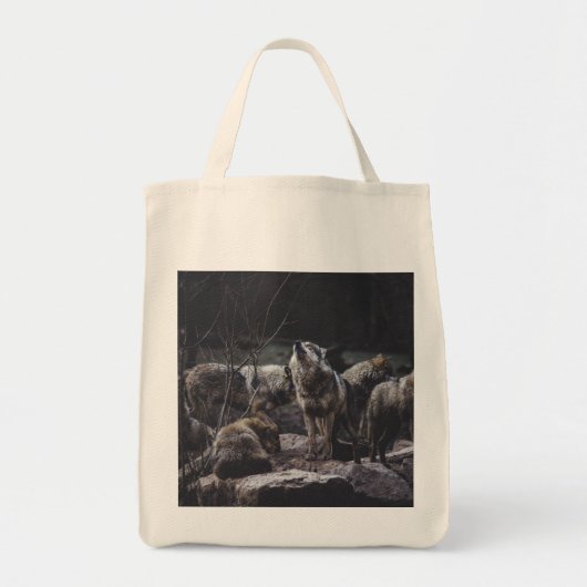 Wolf Pack Canvas tas (Voorkant)