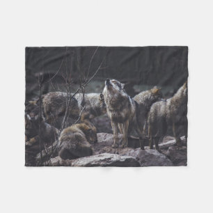 Wolf Pack Fleece Deken
