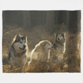 WOLF PACK FLEECE DEKEN (Voorkant (Horizontaal))